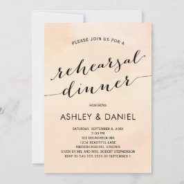 Abrikozen Waterverf repetitie diner uitnodiging