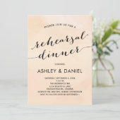 Abrikozen Waterverf repetitie diner uitnodiging (Staand voorkant)