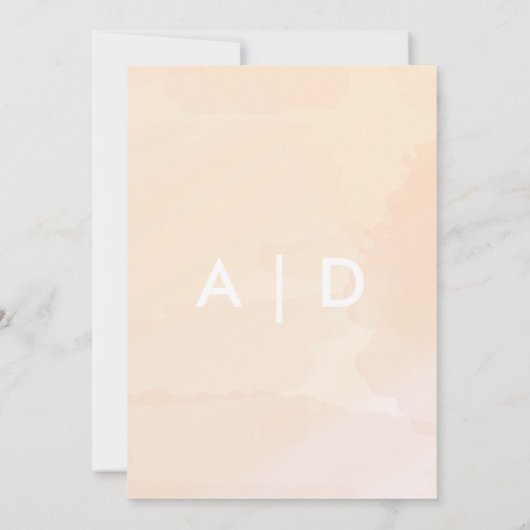 Abrikozen Waterverf repetitie diner uitnodiging (Achterkant)