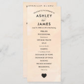 Abrikozen Waterverf Trouwprogramma voor Ceremonie Programmakaart (Voorkant / Achterkant)