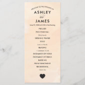 Abrikozen Waterverf Trouwprogramma voor Ceremonie Programmakaart (Voorkant)