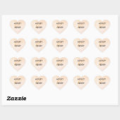 Abrikozen Waterverf weddenschap Sticker, Peach Gif Hart Sticker (Vel)