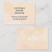 Abrikozen Waterverf Wedding Reception Kaart (Voorkant / Achterkant)