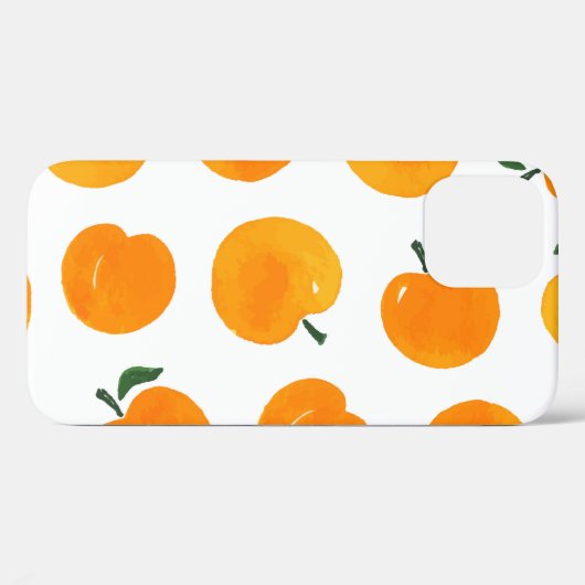 Abrikozen Waterverf Witte Achtergrond  Case-Mate iPhone Case (Achterkant (horizontaal))