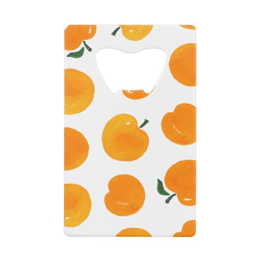 Abrikozen Waterverf Witte Achtergrond  Creditkaart Flessenopener (Voorkant)