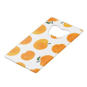 Abrikozen Waterverf Witte Achtergrond  Creditkaart Flessenopener (Voorkant Gekanteld)