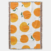 Abrikozen Waterverf Witte Achtergrond  Deken (Voorkant Verticaal)