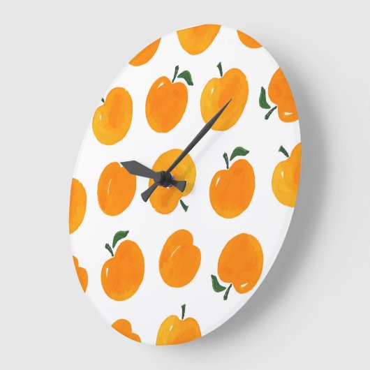 Abrikozen Waterverf Witte Achtergrond  Grote Klok (Hoek)