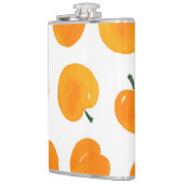 Abrikozen Waterverf Witte Achtergrond  Heupfles (Links)