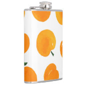 Abrikozen Waterverf Witte Achtergrond  Heupfles (Rechts)