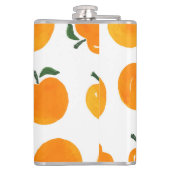 Abrikozen Waterverf Witte Achtergrond  Heupfles (Achterkant)