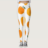 Abrikozen Waterverf Witte Achtergrond  Leggings (Voorkant)