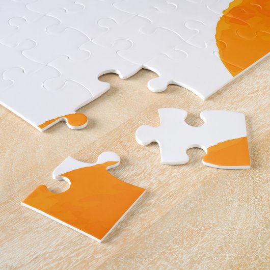 Abrikozen Waterverf Witte Achtergrond  Legpuzzel (Zijkant)