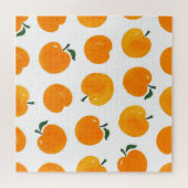 Abrikozen Waterverf Witte Achtergrond  Legpuzzel (Horizontaal)