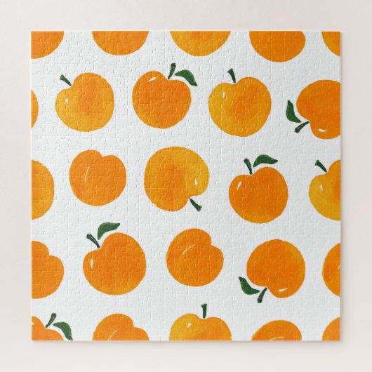 Abrikozen Waterverf Witte Achtergrond  Legpuzzel (Verticaal)