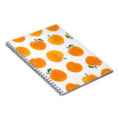 Abrikozen Waterverf Witte Achtergrond Notitieboek (Rechterzijde)