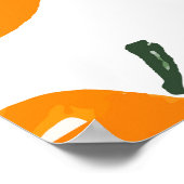 Abrikozen Waterverf Witte Achtergrond  Poster (Hoek)