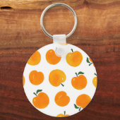 Abrikozen Waterverf Witte Achtergrond  Sleutelhanger (Achterkant)