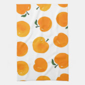 Abrikozen Waterverf Witte Achtergrond  Theedoek (Verticaal)