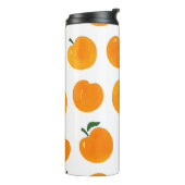 Abrikozen Waterverf Witte Achtergrond  Thermosbeker (Gedraaid links)