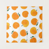 Abrikozen Waterverf Witte Achtergrond  Wandkleed (Voorkant (horizontaal))