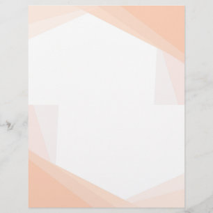 Abrikozen Witte Kleur Elegante Custom Blank Sjablo Briefhoofd