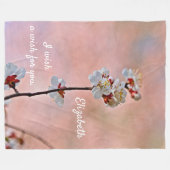 Abrikozenbloemen, adembenemend fleece deken (Voorkant (Horizontaal))