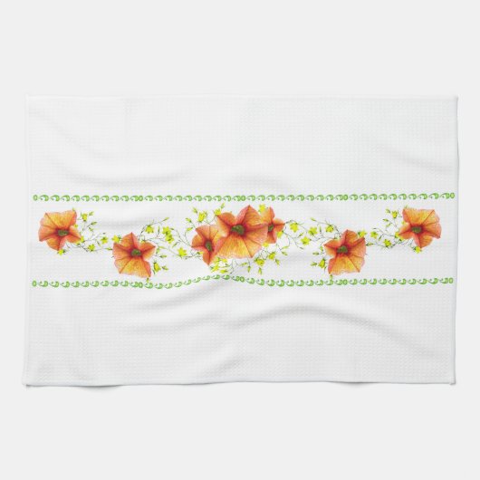  abrikozenbloemen theedoek (Horizontaal)