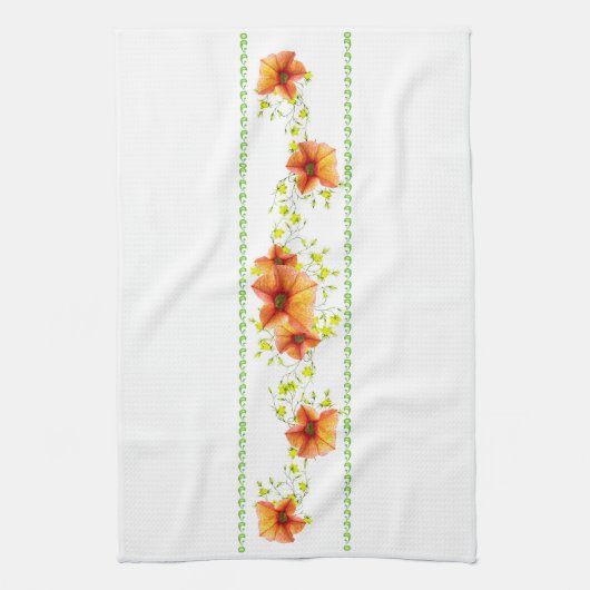 abrikozenbloemen theedoek (Verticaal)