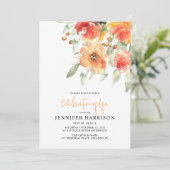 Abrikozenbloemenviering van het leven begrafenis kaart (Staand voorkant)