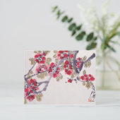 Abrikozenbloesems Briefkaart (Staand voorkant)