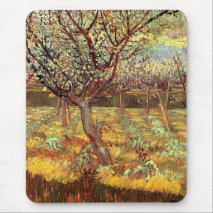 Abrikozenbomen in bloei door Vincent van Gogh Muismat