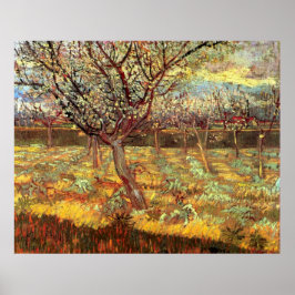 Abrikozenbomen in bloei door Vincent van Gogh Poster