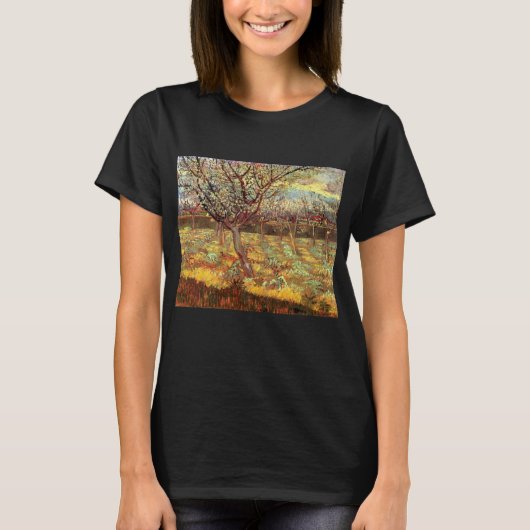 Abrikozenbomen in bloei door Vincent van Gogh T-shirt (Voorkant)