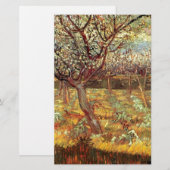 Abrikozenbomen in Blossom door Van Gogh Briefpapier (Voorkant / Achterkant)