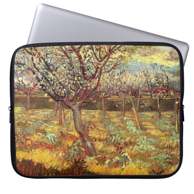 Abrikozenbomen in Blossom door Van Gogh Laptop Sleeve (Voorkant)