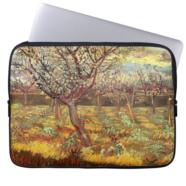 Abrikozenbomen in Blossom door Van Gogh Laptop Sleeve (Voorkant)