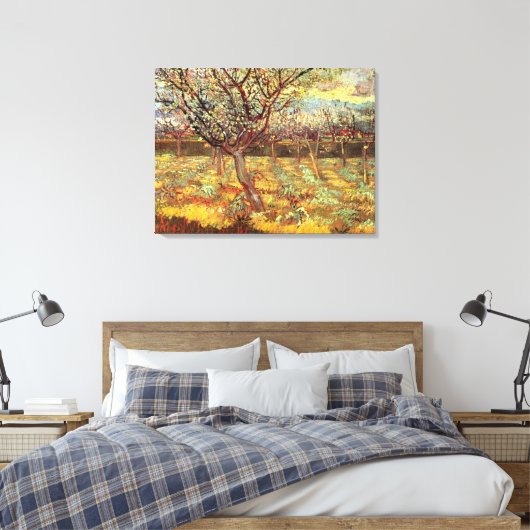 Abrikozenbomen in Blossom door Vincent van Gogh Canvas Afdruk (Insitu (Slaapkamer))
