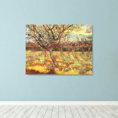 Abrikozenbomen in Blossom door Vincent van Gogh Canvas Afdruk (Insitu (Houten vloer))