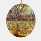 Abrikozenbomen in Blossom door Vincent van Gogh Keramisch Ornament (Links)