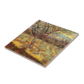 Abrikozenbomen in Blossom door Vincent van Gogh Tegeltje (Zijkant)