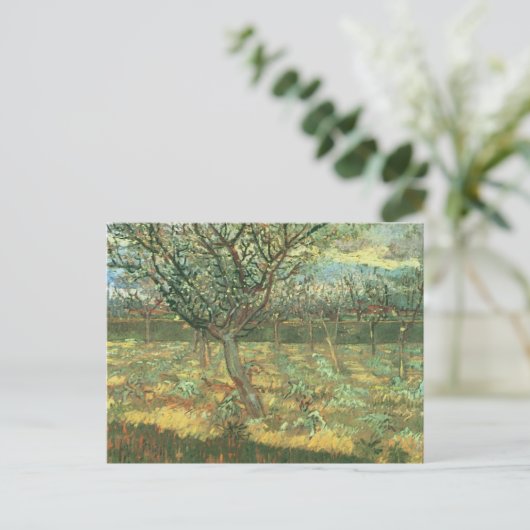 Abrikozenbomen in Blossom, Vincent van Gogh Briefkaart (Staand voorkant)