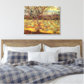 Abrikozenbomen in Blossom, Vincent van Gogh. Canvas Afdruk (Insitu (Slaapkamer))