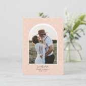 Abrikozenboog foto Bewaar de datum aankondiging (Staand voorkant)