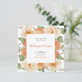 Abrikozenboomgaard Botanisch Bewaar de Datum Save The Date (Staand voorkant)