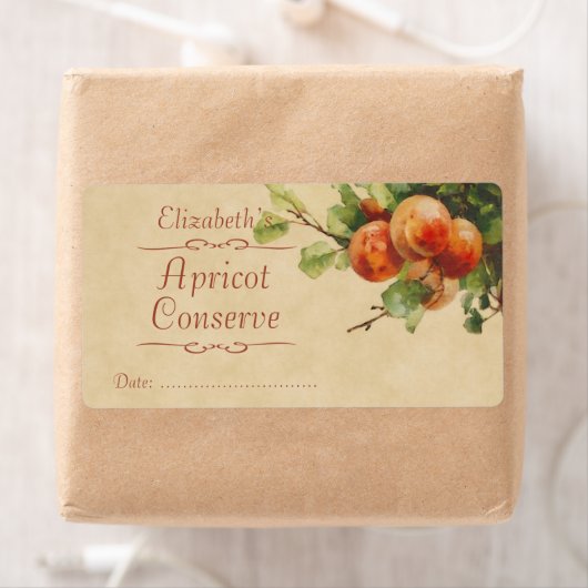 Abrikozenconservenlabel Etiket (Insitu)