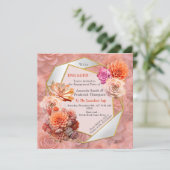 Abrikozencrush kleur 2024 met vetplanten bedankkaart (Staand voorkant)