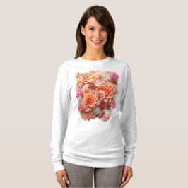 Abrikozencrush kleur 2024 met vetplanten t-shirt