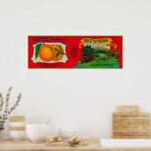 Abrikozenetiket Poster (Keuken)