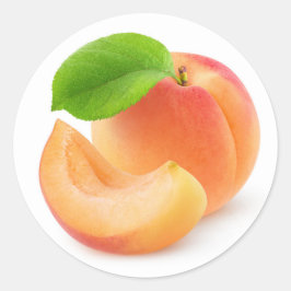 abrikozenfruit ronde sticker